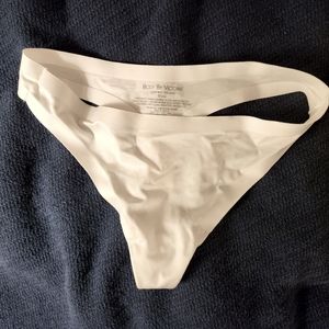 Victoria's Secret White Seedless Thong Size S
